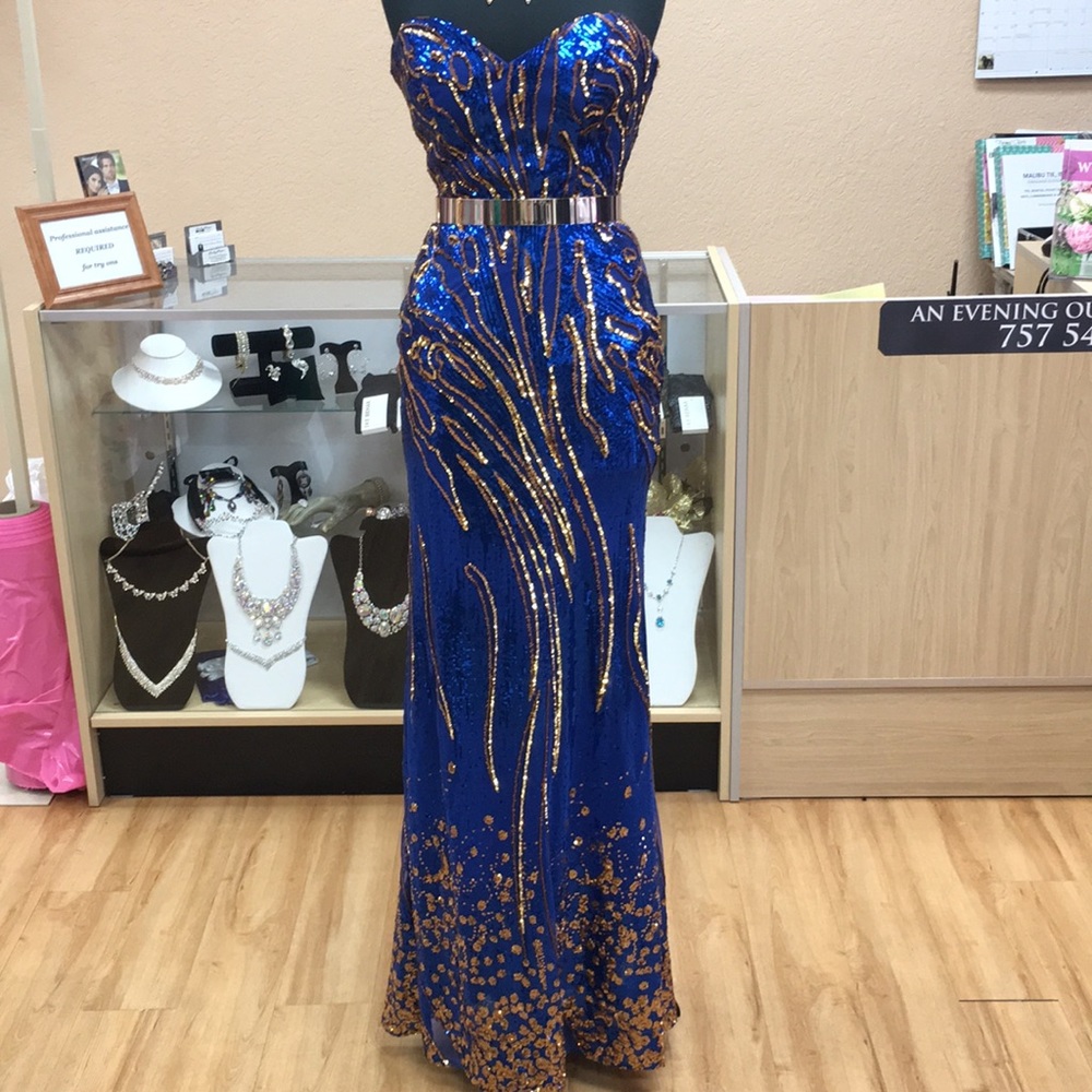 Royal and Gold Karishma Formal Gown