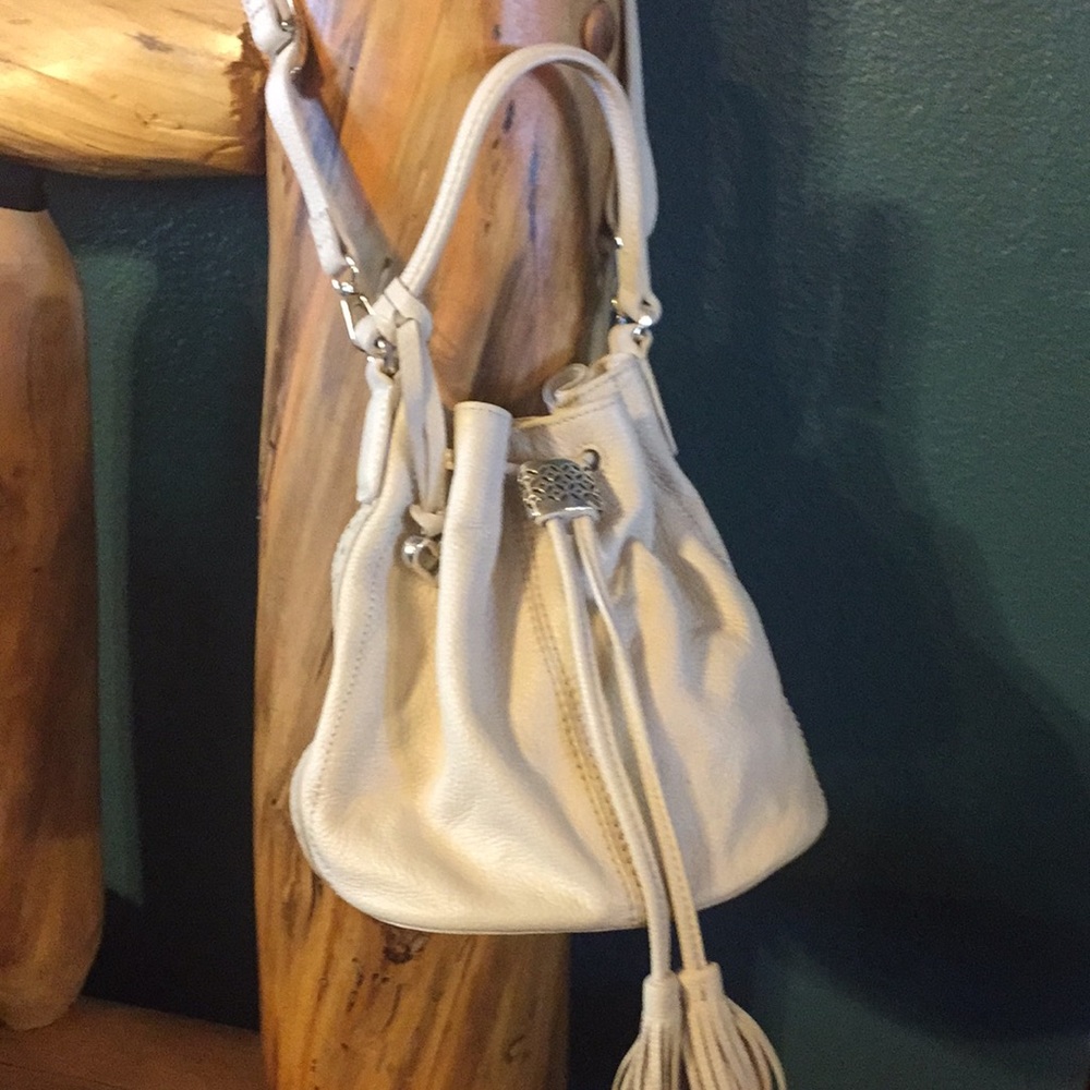 Brighton small leather drawstring bag