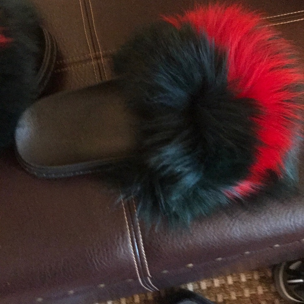 Fox real fox inspired sandals new size 9/10