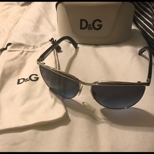 D&G silver frame sunglasses