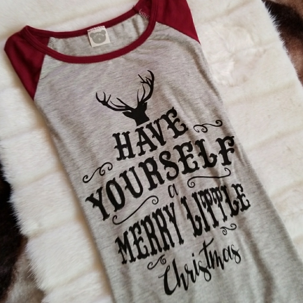 Merry Christmas Antler Tee