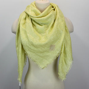 |Anthro| NWT Trella Sparkly Square Yellow Scarf