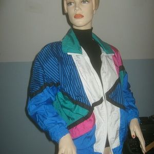 Authentic Vintage 1980s Multicolor Windbreaker