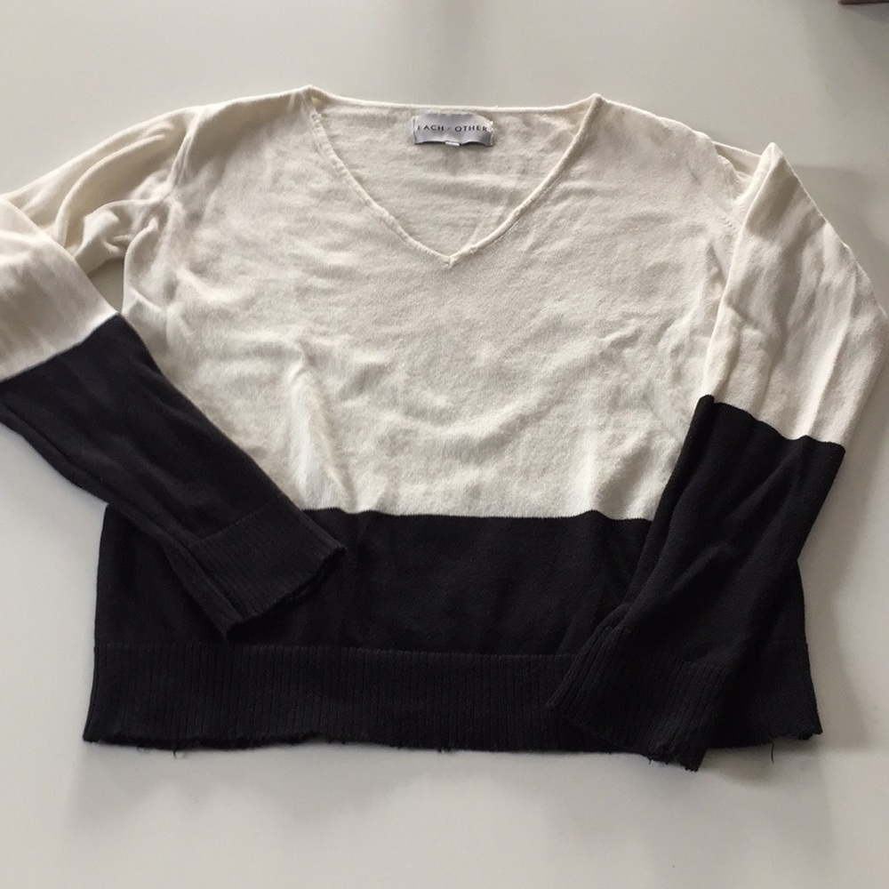 Black and white sweater