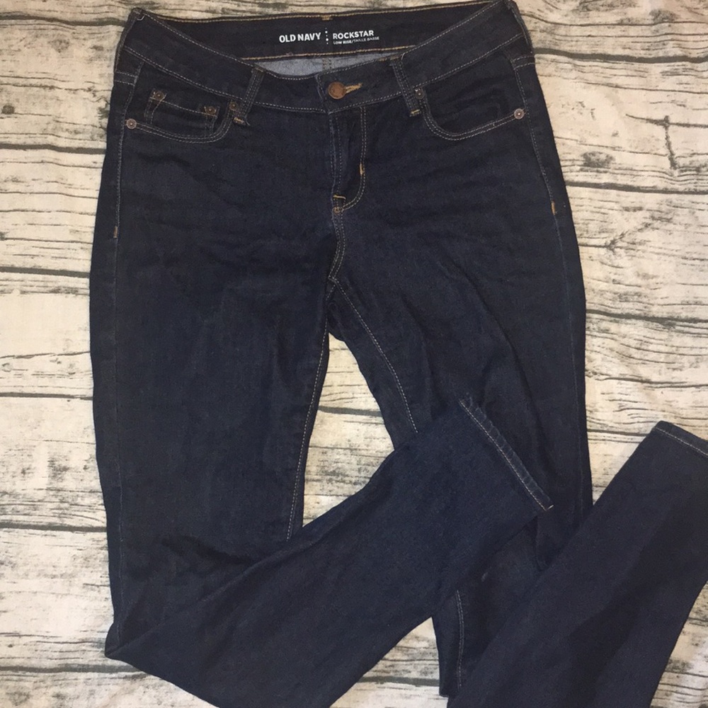 Old navy low rise dark wash Rockstar skinny jeans