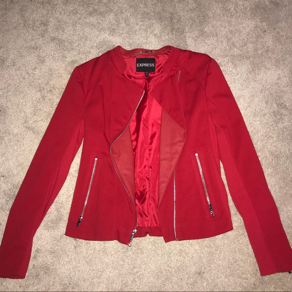 Express Red Moto Jacket