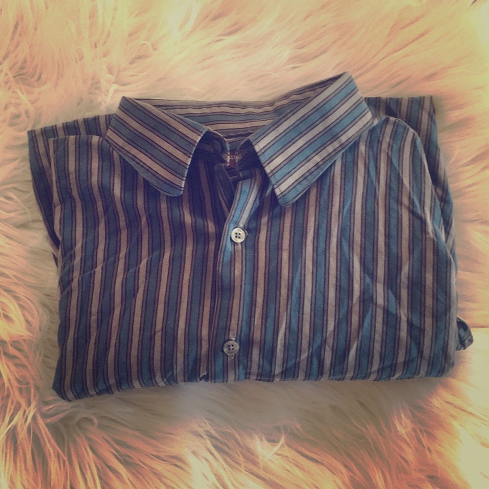 Mens Perry Ellis long sleeve button down 👔