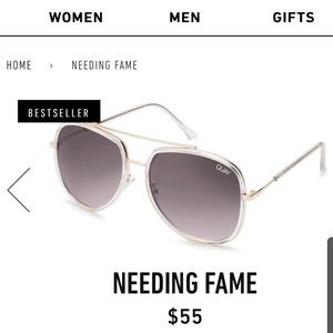Quay Australia “Needing Fame” aviator sunglasses