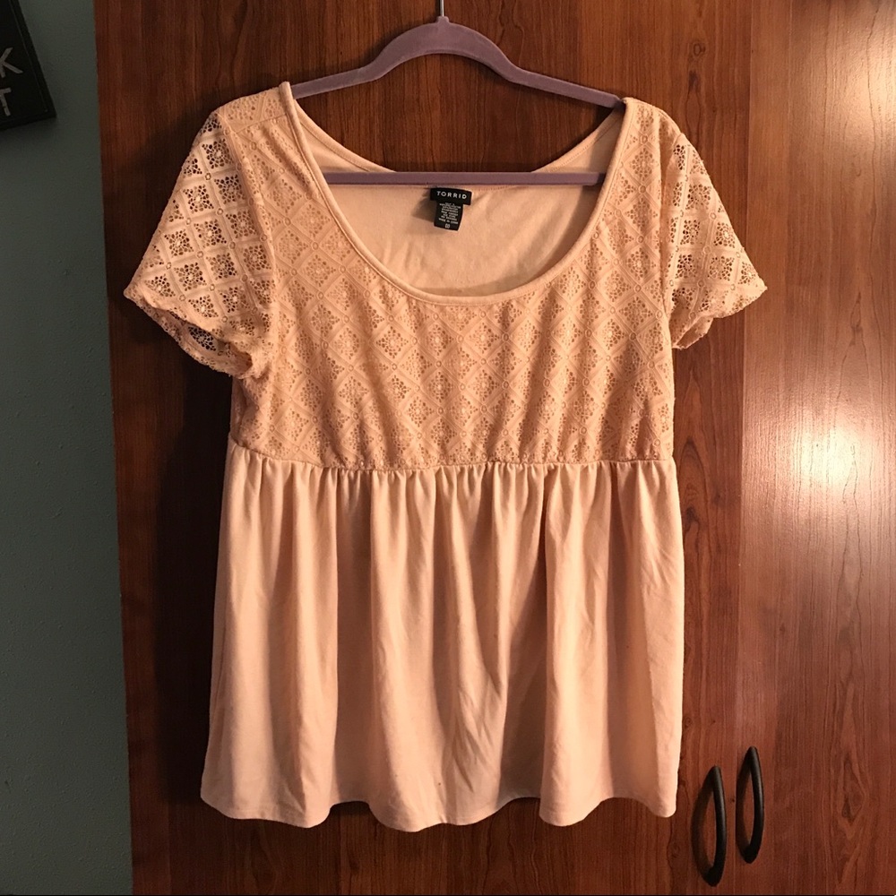 Light pink baby doll top.
