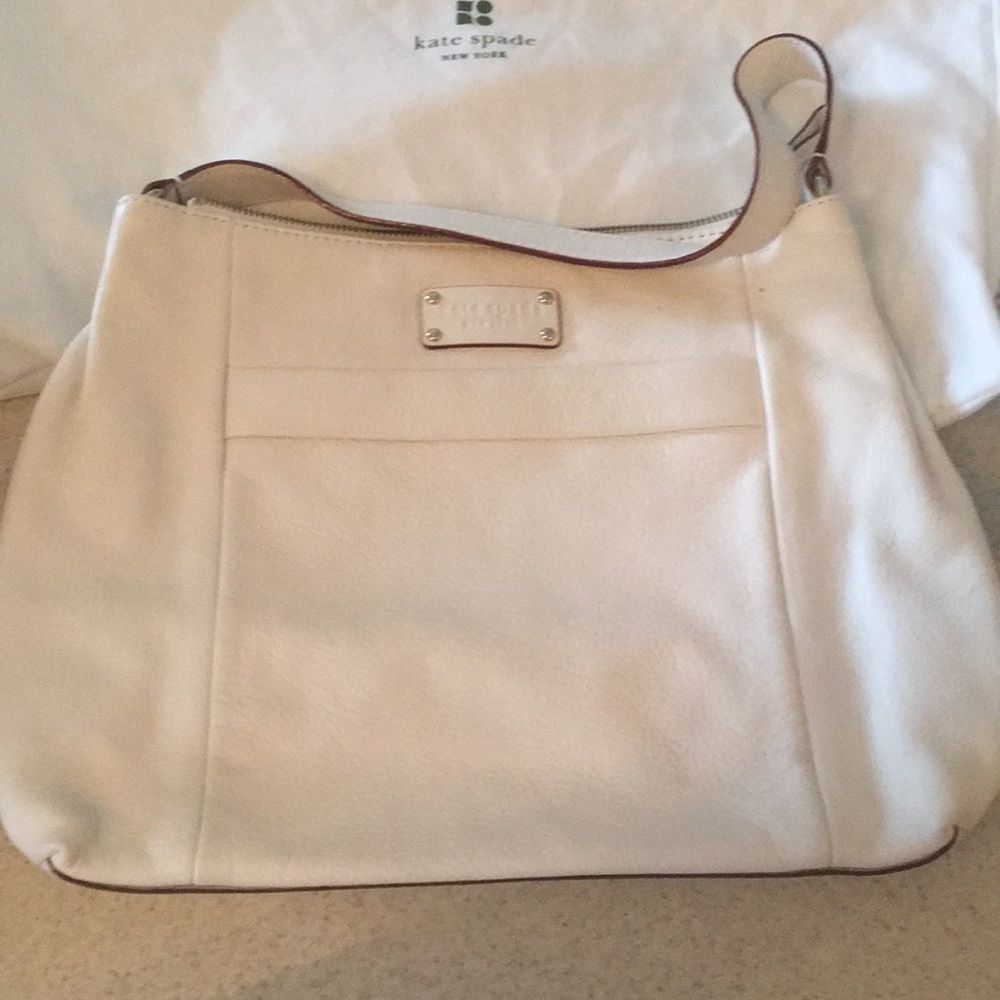 Kate spade white leather handbag