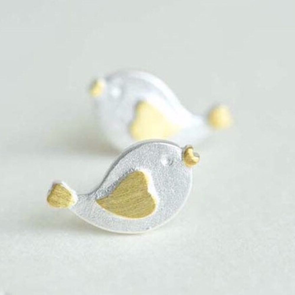 Silver and Gold Plated Tiny Tweets- birds