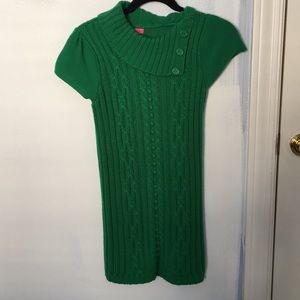 Girl’s Holiday Knit Dress Green Size 14 New