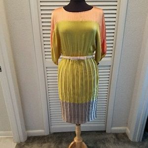 beautiful silk multi colored dress