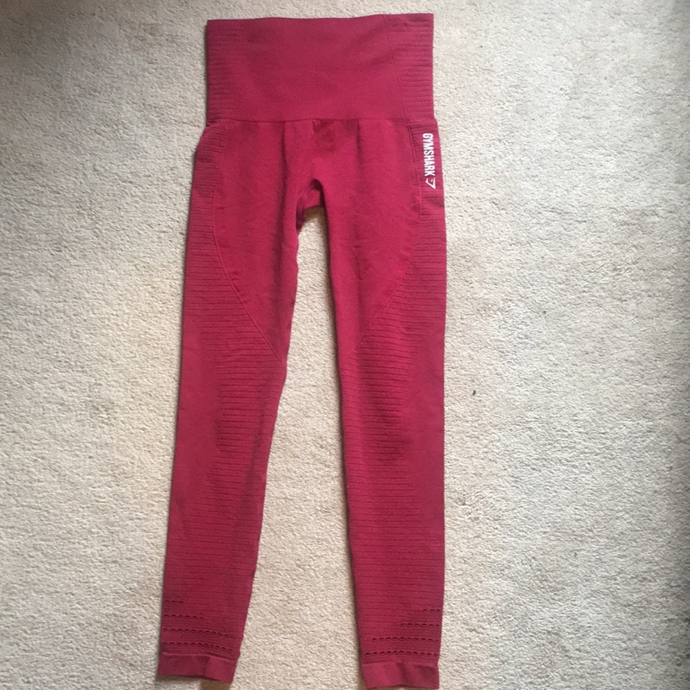 Beet Red Gymshark Seamless Leggings XS Full Length