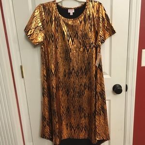 Lularoe Elegant Gold Carly Dress