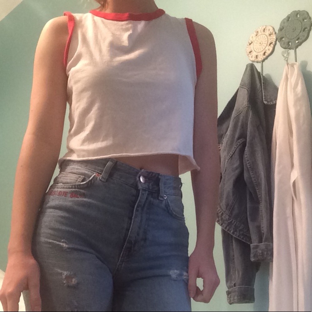 Forever 21 white crop top