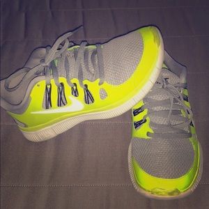 Yellow & Gray Nike Free 5.0