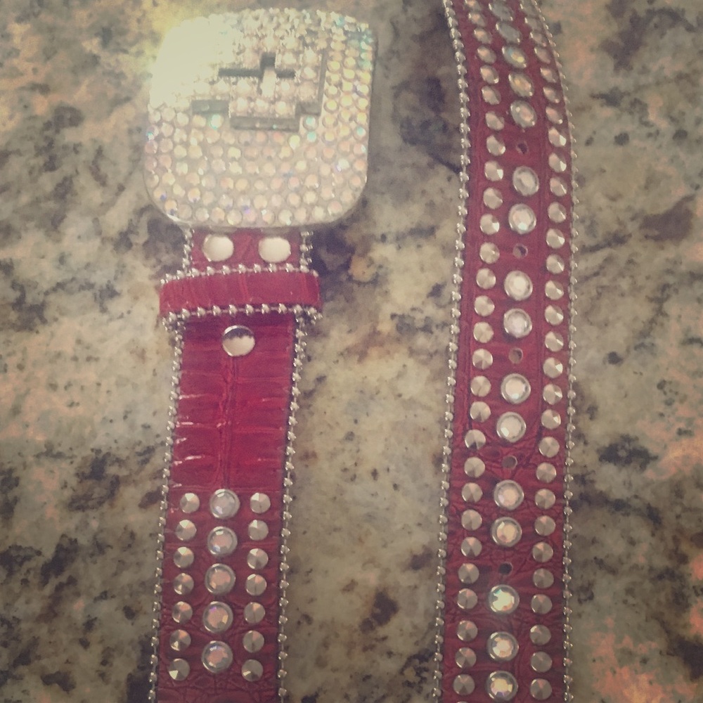 Final Markdown: Red and silver belt