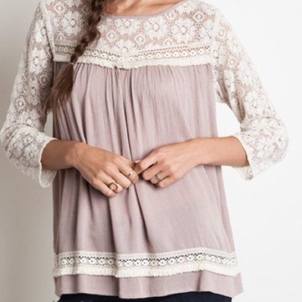 🎀 Umgee lace baby doll top 🎀