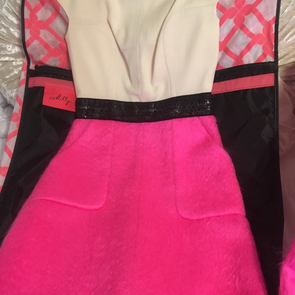 Milly angora block color dress