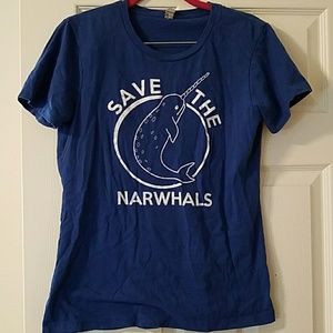 Save the Narwhals tee