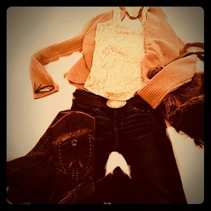 Express Gold Sequin tank top