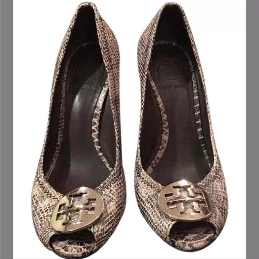 Tory Burch snakeskin wedges