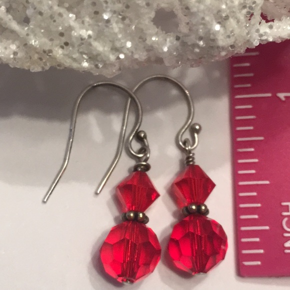 Swarovski crystals and SS hooks earrings.❤️ - Picture 2 of 3