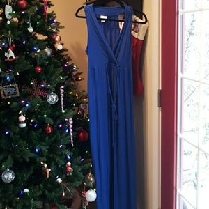 Beautiful blue maternity maxi