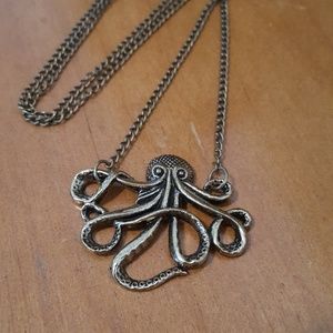 Handmade Octopus necklace bronze