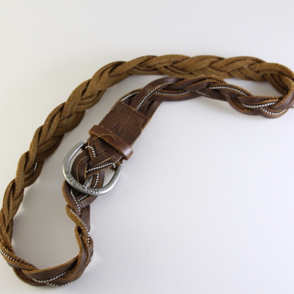 Hollister Leather Braided Belt