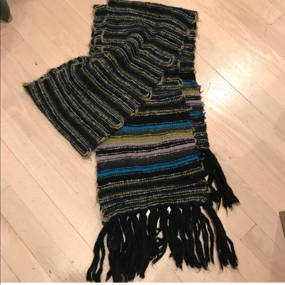 Large cozy knit free people multicolored scarf - Picture 5 of 5