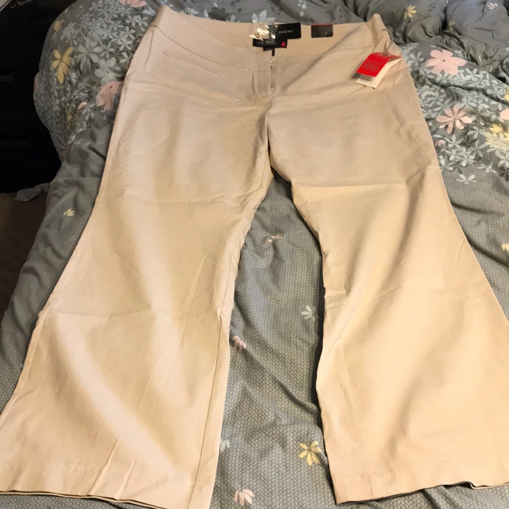 Lane Bryant Lafayette Khaki Pants, Size 6 Tall