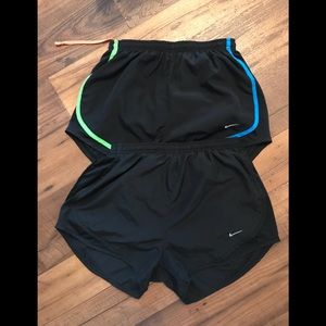 Black Nike running shorts