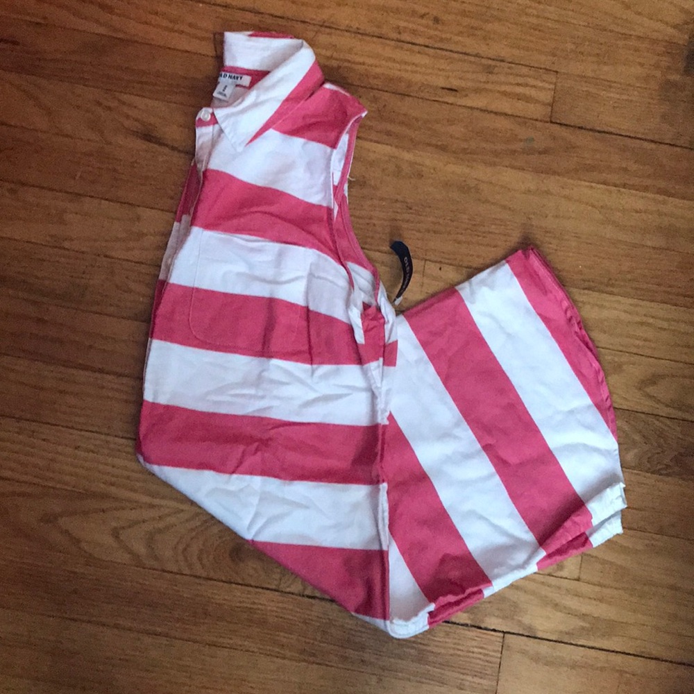 Old navy striped sleeveless shirt dress