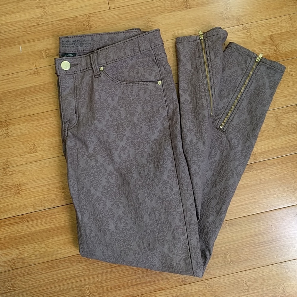 Skinny ankle Jacquard jeans