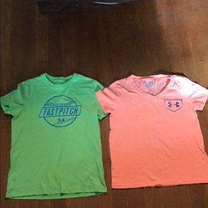 Under Armour softball shirts