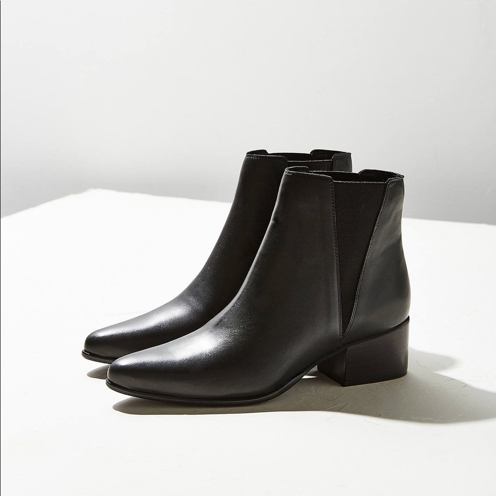 Urban Outfitters Black Leather Bootie