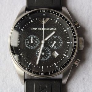 Emporio Armani Chronograph Watch - Silicon Band