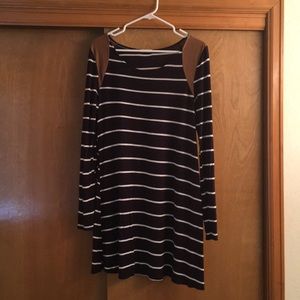 Striped navy blue dress