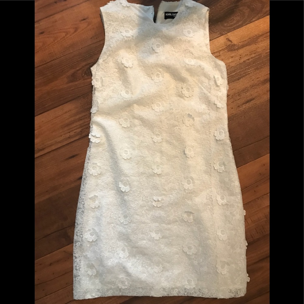 Karl Lagerfeld  white flower dress