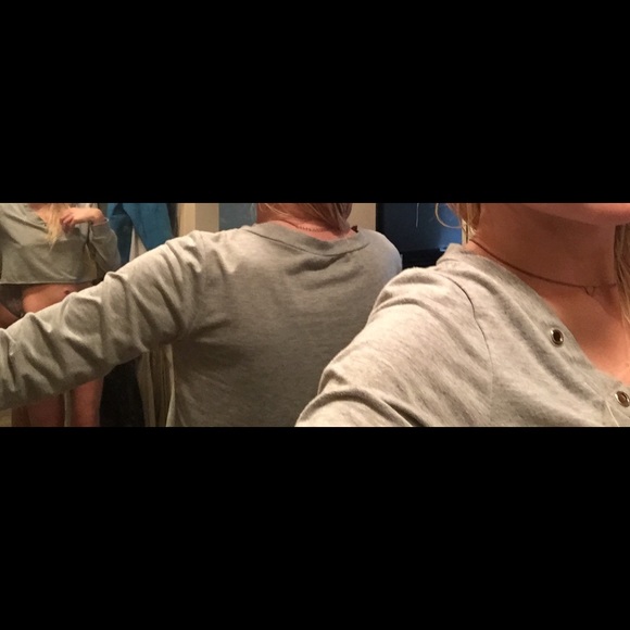 Plain Grey crop top sweatshirt - Picture 1 of 2