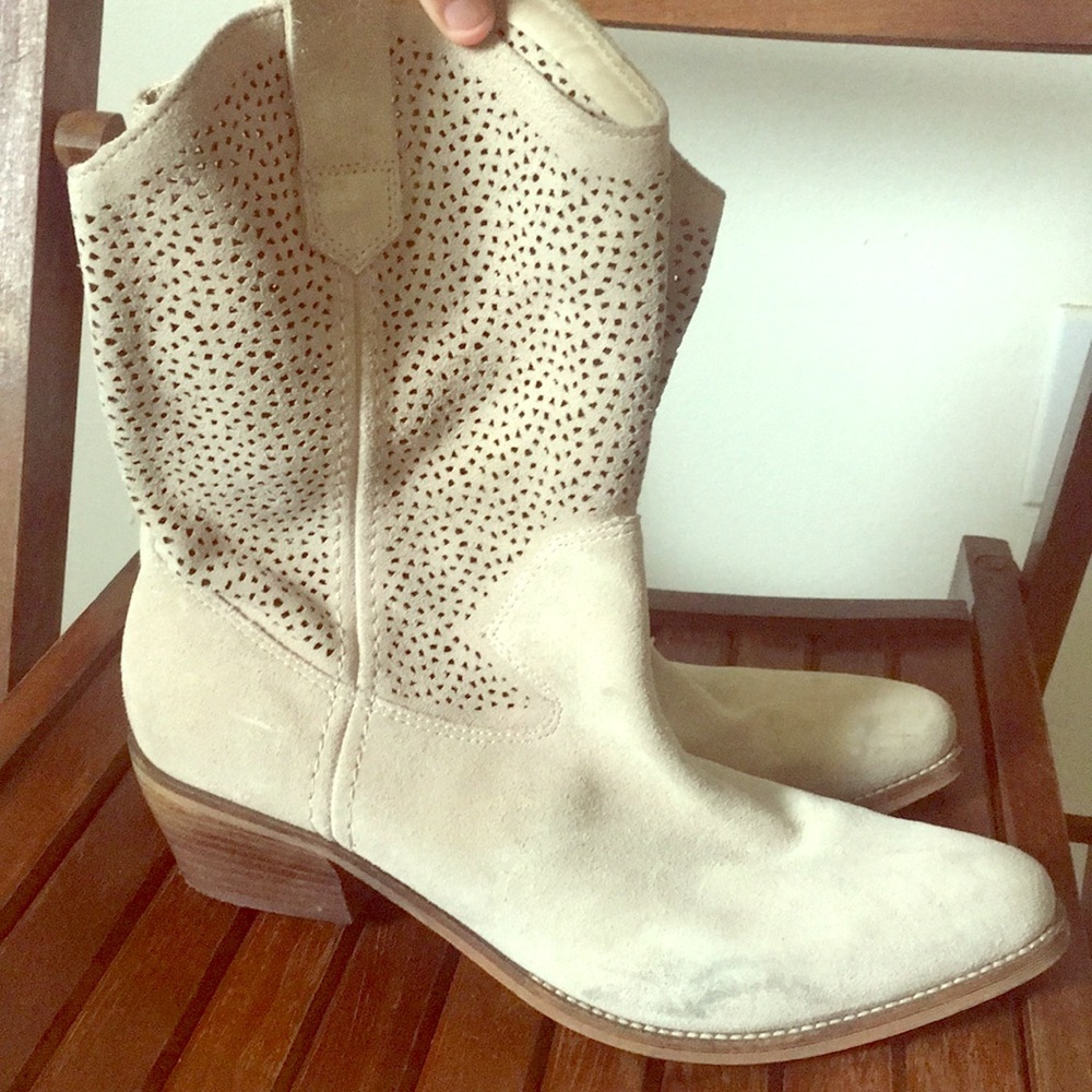 Suede BCBG boots.
