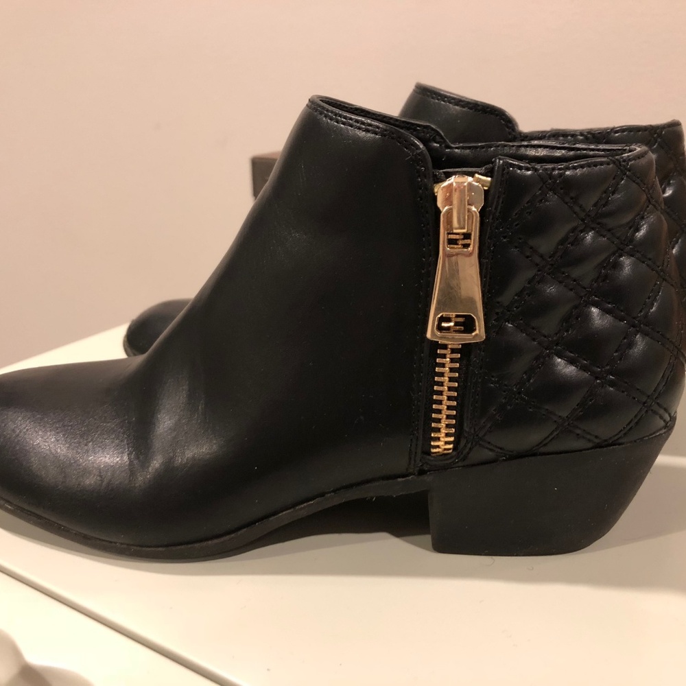 Wanted Brand Black Leather Booties