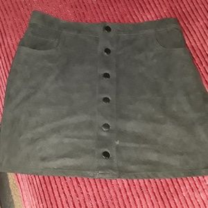 Express Mini suede skirt