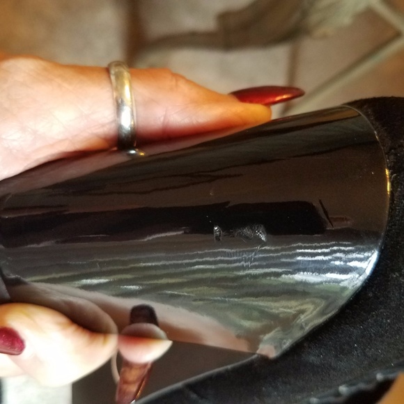 Reba Zeda Black Suede Leather Knee High OTK Boots - Picture 8 of 8