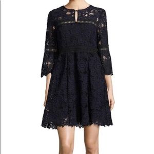 Nanette Lepore Bell Sleeve Floral Lace Dress