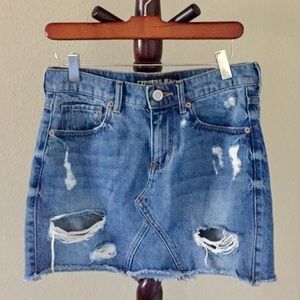 ➕Destroyed Denim Mini Skirt ➕