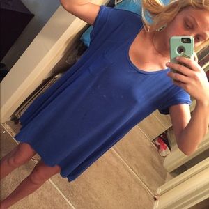 Casual t shirt dress back cut out