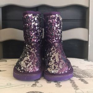 LIKE NEW girls' sequin boots